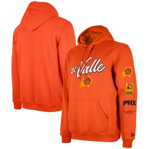 New Era Phoenix Suns Premium Orange Big & Tall 2023/24 City Edition Jersey Pullover Hoodie