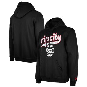 New Stylish Era Portland Trail Blazers Black 2024/25 City Edition Pullover Hoodie