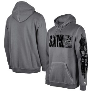 New Era San Gorgeous Antonio Spurs Gray Tip Off Collection Pullover Hoodie