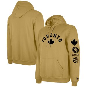 New Era Premium Toronto Raptors Tan Big & Tall 2023/24 City Edition Jersey Pullover Hoodie
