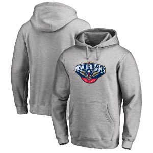 New Orleans Pelicans Heather Gray Primary Gorgeous Logo Pullover Hoodie