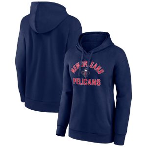New Orleans Pelicans Trendy Women's Navy Overtime Pullover Hoodie