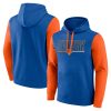 New York Knicks Blue Outline Trendy Colorblock Pullover Hoodie