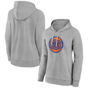 New York Knicks Fabulous Women's Gray Alternate Logo Pullover Hoodie