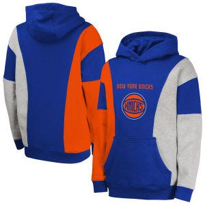 New Chic York Knicks Youth Blue Ace In the Hole Pullover Hoodie