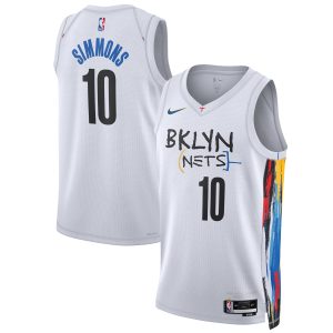 Nike Ben Simmons Brooklyn Nets Unisex White 2022/23 Swingman Jersey Trendy City Edition