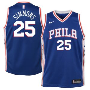 Nike Ben Simmons Philadelphia 76ers Youth Royal Swingman Jersey Elegant Icon Edition