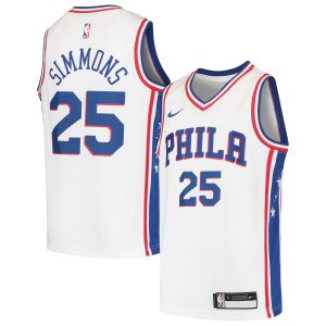 Nike Ben Simmons Chic Philadelphia 76ers Youth White Swingman Jersey