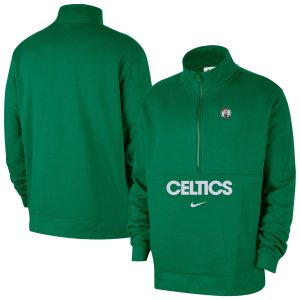 Nike Boston Celtics Kelly Green Courtside Elegant Club Half Zip Pullover