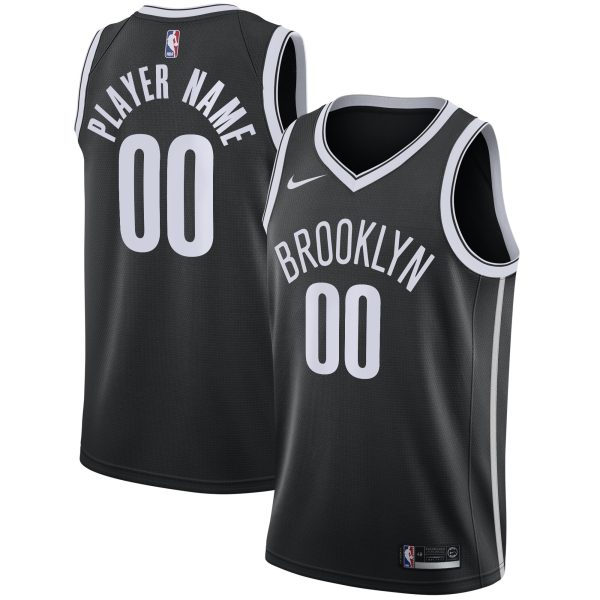 Nike Brooklyn Trendy Nets Black Swingman Custom Jersey Icon Edition