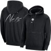 Nike Brooklyn Nets Chic Heather Black Courtside Versus Flight Pullover Hoodie