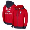 Nike Brooklyn Nets Red/Navy 2021/22 City Edition Courtside Heavyweight Elegant Fleece Full Zip Hoodie
