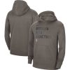 Nike Brooklyn Nets Unisex Heather Gray 2023/24 Performance Spotlight On Court Practice Pullover Gorgeous Hoodie