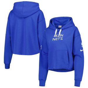 Nike Brooklyn Nets Women's Royal 2022/23 Stylish City Edition Courtside Pullover Hoodie