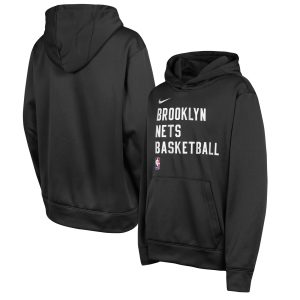 Nike Brooklyn Nets Youth Black Spotlight Performance Pullover Gorgeous Hoodie