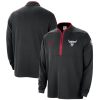 Nike Chicago Bulls Black 2023/24 City Edition Authentic Coaches Half Zip Eye - catching Top