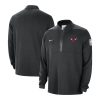 Nike Chicago Eye - catching Bulls Black Authentic Performance Half Zip Jacket