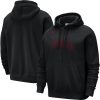 Nike Chicago Bulls Gorgeous Black Courtside Versus Stitch Split Pullover Hoodie