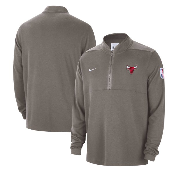 Nike Chicago Bulls Olive Authentic Gorgeous Performance Half Zip Jacket