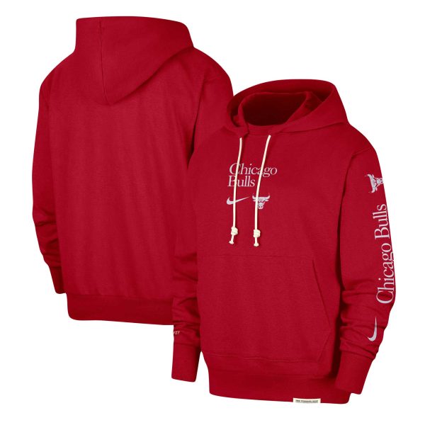 Nike Elegant Chicago Bulls Red Authentic Performance Pullover Hoodie