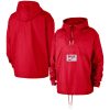 Nike Chicago Bulls Red Courtside Premium Club Anorak Eye - catching Quarter Zip Hoodie Jacket