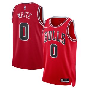 Nike Coby White Chicago Bulls Unisex Red Stylish Swingman Jersey Icon Edition