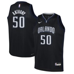Nike Cole Anthony Orlando Magic Youth Black 2022/23 Swingman Jersey City Edition Elegant