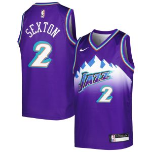 Nike Collin Sexton Utah Jazz Youth Premium Purple 2022/23 Swingman Jersey City Edition