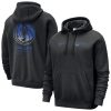 Nike Dallas Mavericks Black Courtside Club Eye - catching Pullover Hoodie