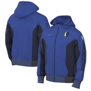Nike Stylish Dallas Mavericks Blue 2023/24 Authentic Showtime Full Zip Hoodie