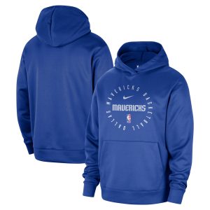 Nike Dallas Mavericks Blue 2024/25 Spotlight Trendy On Court Practice Performance Pullover Hoodie