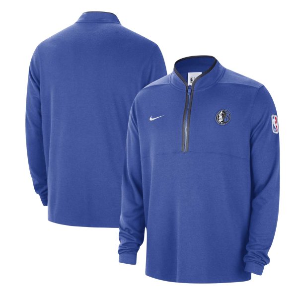 Nike Dallas Mavericks Blue Authentic Performance Half Zip Jacket Stylish