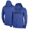 Nike Dallas Mavericks Blue Authentic Showtime Performance Full Zip Hoodie Elegant