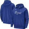 Nike Dallas Mavericks Blue Courtside Elegant Versus Stitch Split Pullover Hoodie