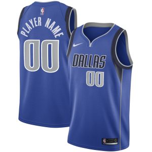 Nike Dallas Mavericks Fabulous Blue Swingman Custom Jersey Icon Edition