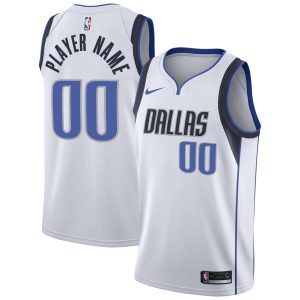 Nike Dallas Mavericks Chic White 2020/21 Swingman Custom Jersey Association Edition