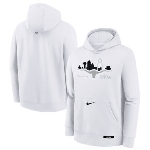 Nike Chic Dallas Mavericks Youth White 2024/25 City Edition Club Fleece Pullover Hoodie