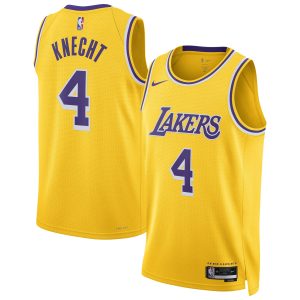Nike Dalton Knecht Los Angeles Lakers Trendy Unisex Gold Swingman Jersey