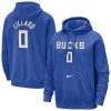 Nike Damian Lillard Milwaukee Bucks Royal 2024/25 City Stylish Edition Name & Number Pullover Hoodie
