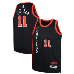 Nike DeMar DeRozan Chicago Bulls Youth Stylish Black Swingman Replica Jersey City Edition