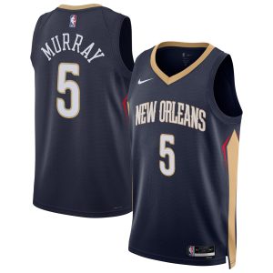 Nike Dejounte Murray New Orleans Pelicans Unisex Navy 2024 Premium Offseason Addition Nike Swingman Jersey