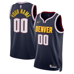 Nike Denver Nuggets Unisex Navy Chic Swingman Custom Jersey Icon Edition