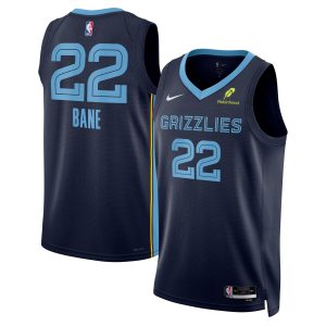 Nike Desmond Bane Elegant Memphis Grizzlies Unisex Navy Swingman Badge Player Jersey Icon Edition