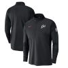 Nike Detroit Trendy Pistons Black 2024/25 City Edition Authentic Coaches Performance Half Zip Top