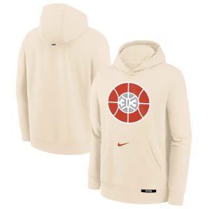 Nike Detroit Pistons Unique Youth Tan 2024/25 City Edition Club Fleece Pullover Hoodie