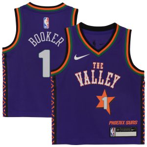 Nike Devin Booker Phoenix Suns Preschool Purple 2024/25 Premium Swingman Player Jersey City Edition