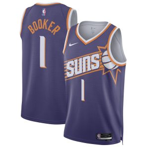 Nike Devin Booker Phoenix Eye - catching Suns Unisex Purple Swingman Jersey Icon Edition