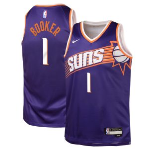 Nike Devin Booker Premium Phoenix Suns Youth Purple Swingman Jersey Icon Edition