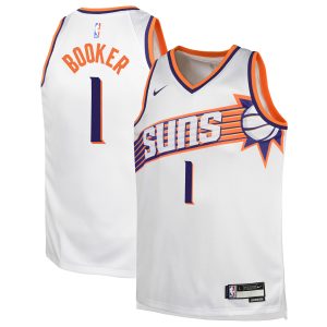 Nike Elegant Devin Booker Phoenix Suns Youth White Swingman Jersey Association Edition