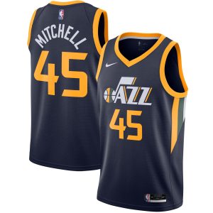 Nike Donovan Mitchell Utah Jazz Navy 2020/21 Swingman Jersey Icon Edition Trendy